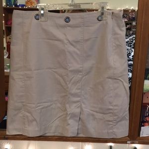 Tommy Hilfiger Tan Skirt w/ Grommet Design Sz 10